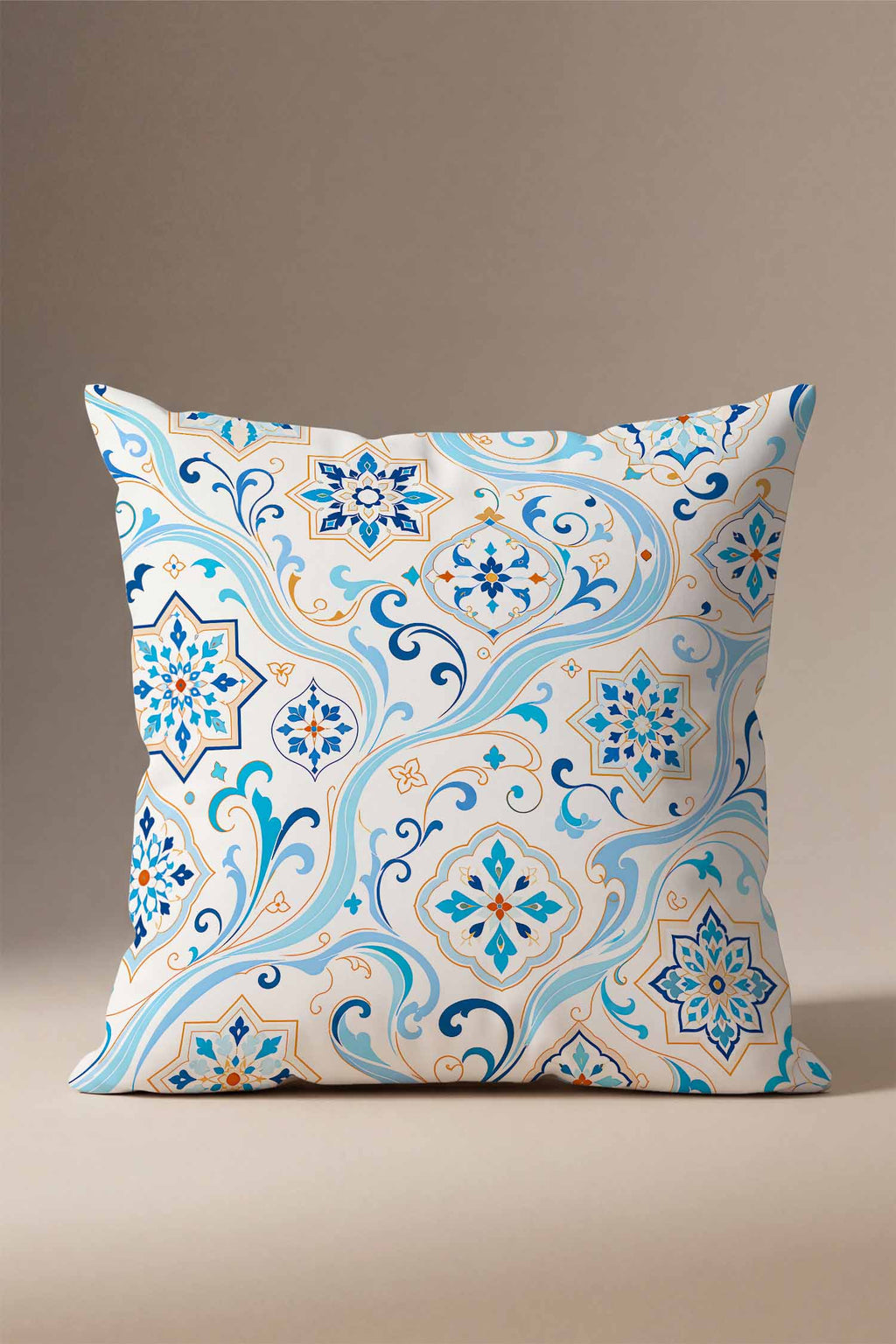 Blue Heritage Cushion Covers & Table Runner Gift Set – 7 Pieces
