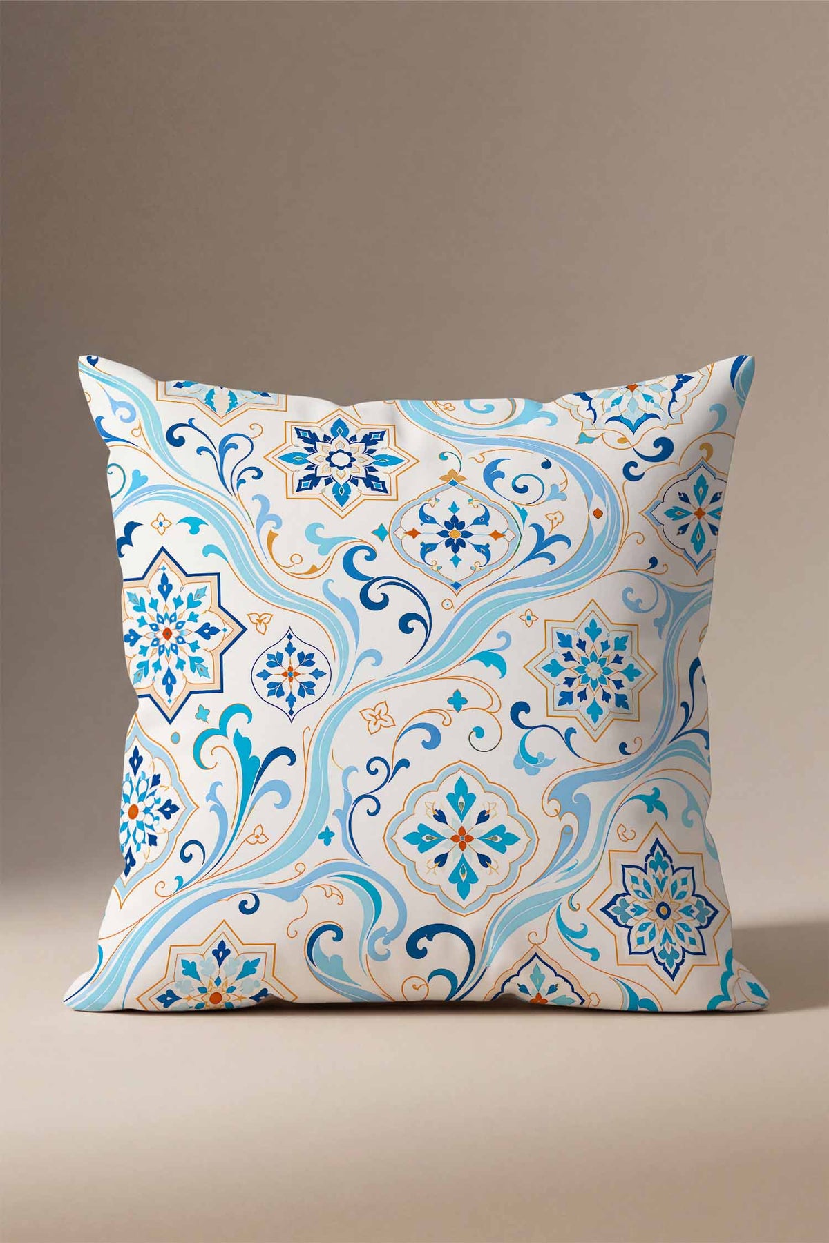 Blue Heritage Cushion Covers & Table Runner Gift Set – 7 Pieces
