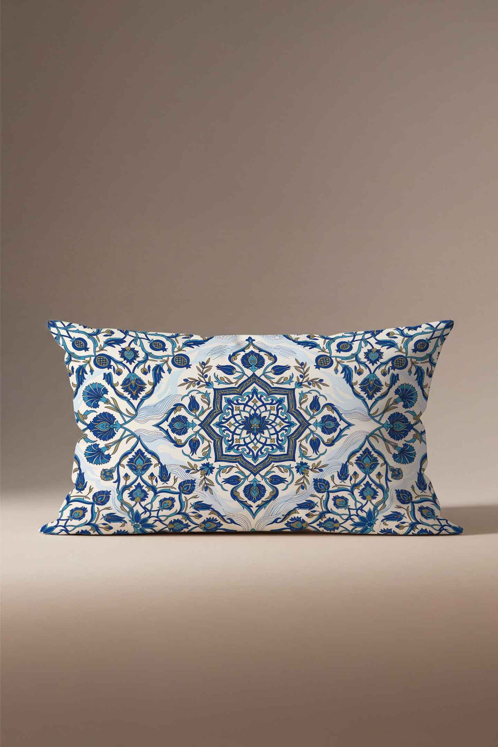 Olive & Iznik Cushion Covers & Table Runner Gift Set – 7 Pieces