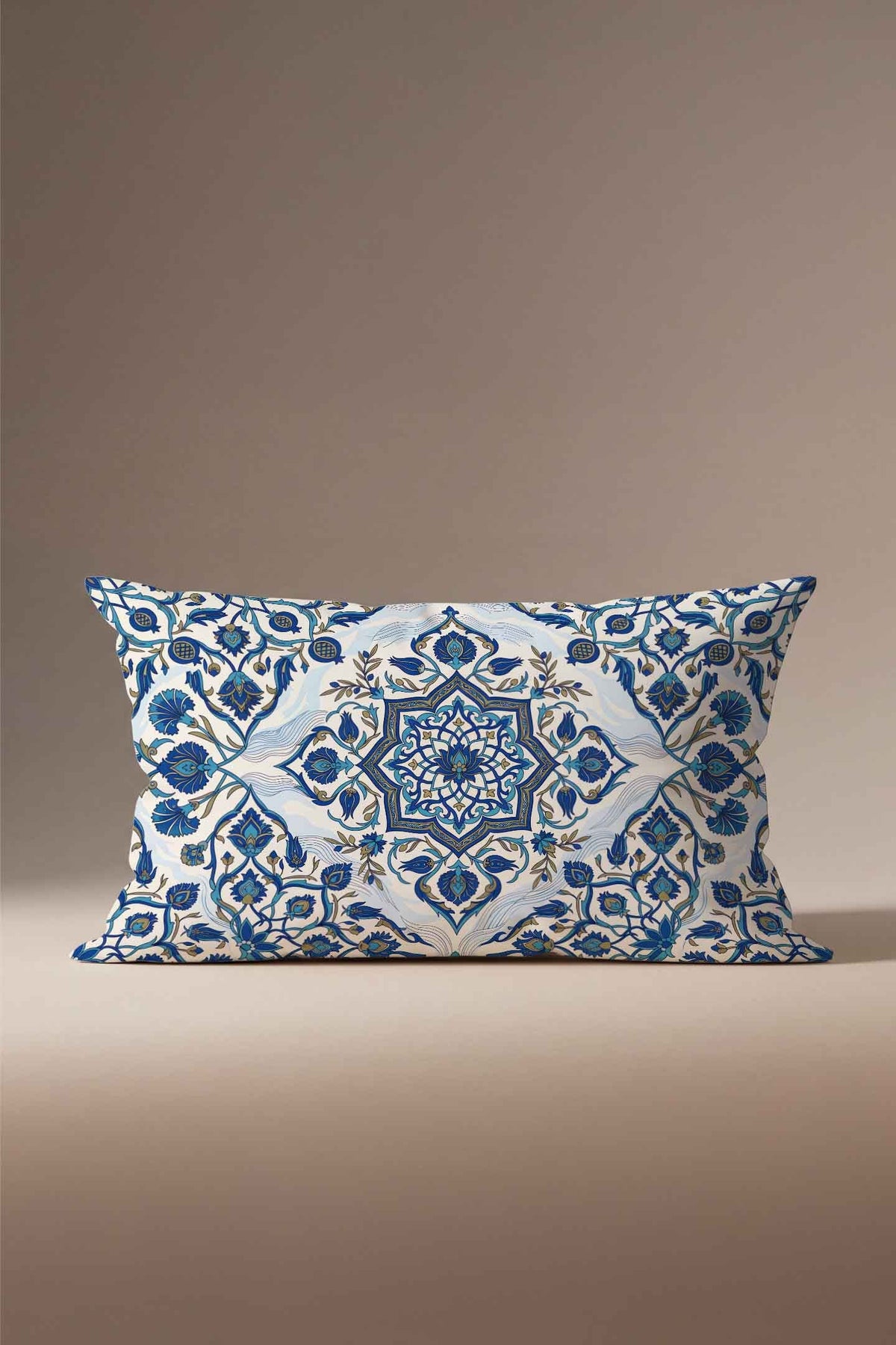 Olive & Iznik Cushion Covers & Table Runner Gift Set – 7 Pieces