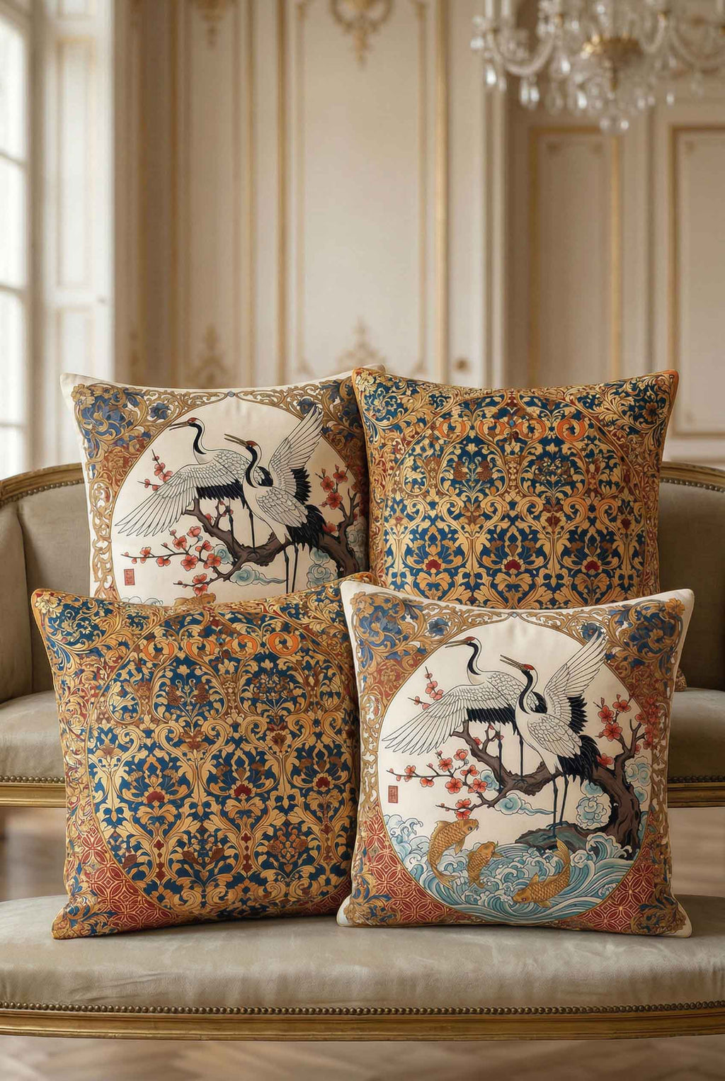 Rumi Cushion Covers & Table Runner Gift Set – 7 Pieces