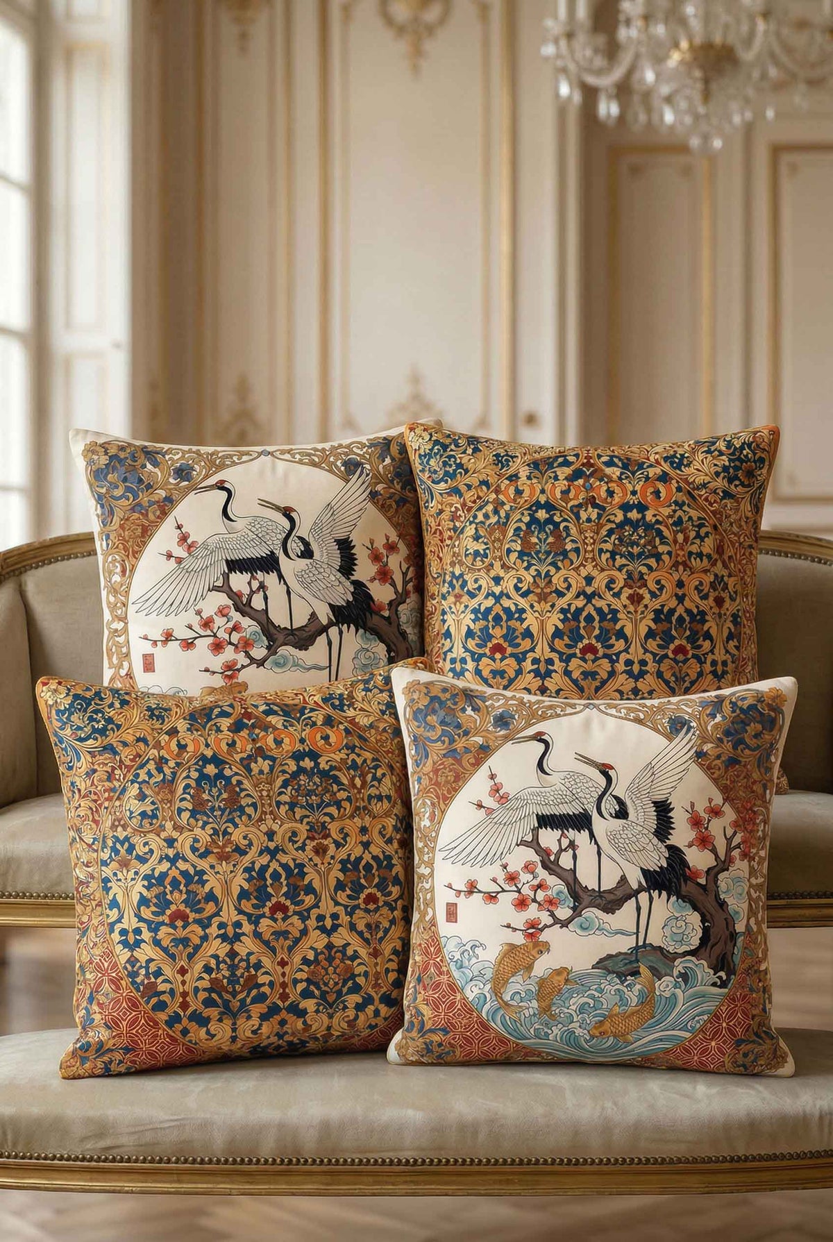 Rumi Cushion Covers & Table Runner Gift Set – 7 Pieces